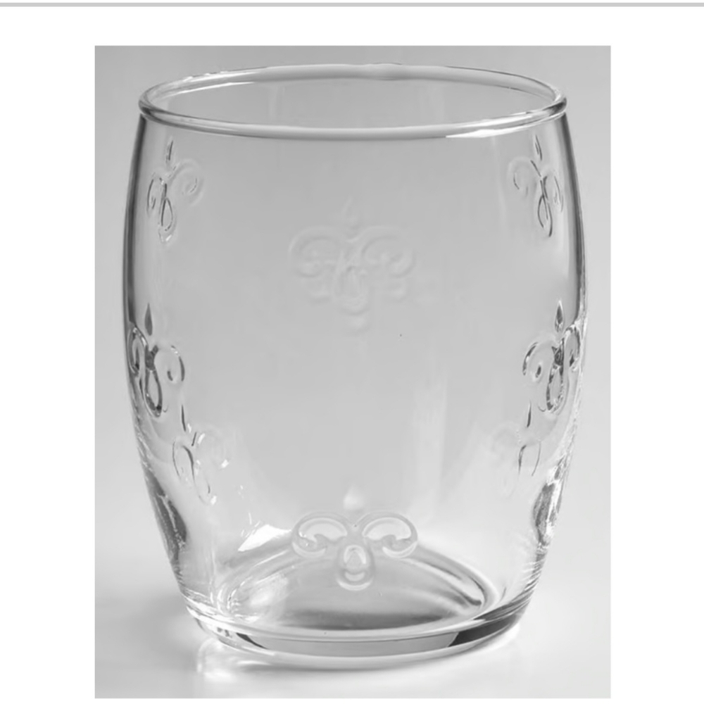 Set Of 3 Stemless Wine Glasses With Embellished Design